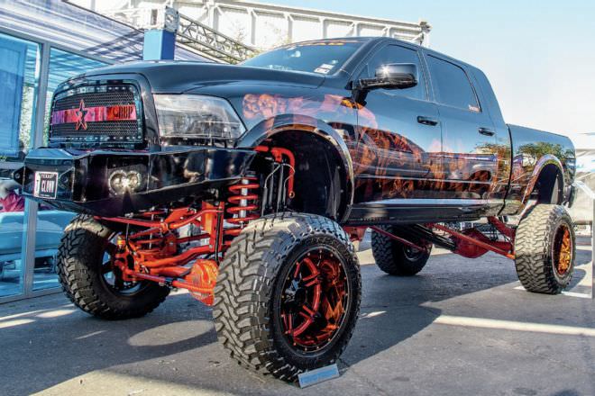 Lifted Ram Truck With Sick Custom Paint  Off Road Wheels