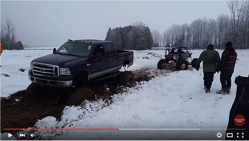 BUGGY To The Rescue! It Pulls Out Stuck In The Snow FORD MEGA TRUCK ...